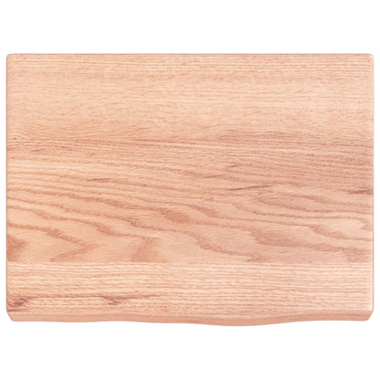 Berkfield Bathroom Countertop Light Brown 40x30x4 cm Treated Solid Wood