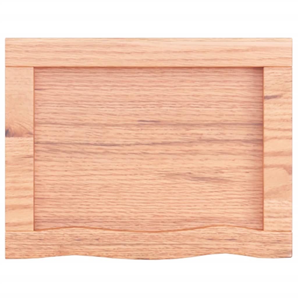 Berkfield Bathroom Countertop Light Brown 40x30x4 cm Treated Solid Wood