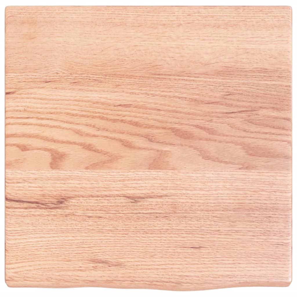 Berkfield Bathroom Countertop Light Brown 40x40x2 cm Treated Solid Wood