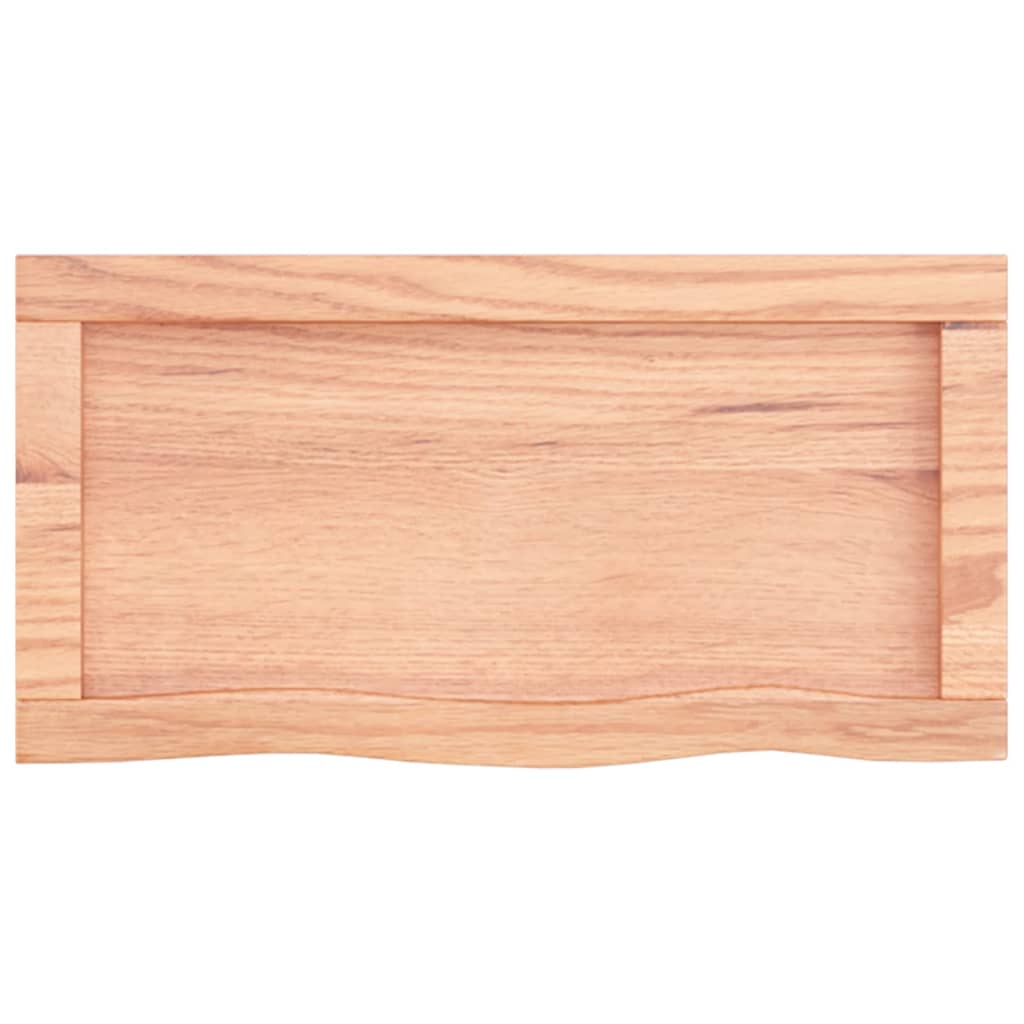 Berkfield Bathroom Countertop Light Brown 60x30x6 cm Treated Solid Wood