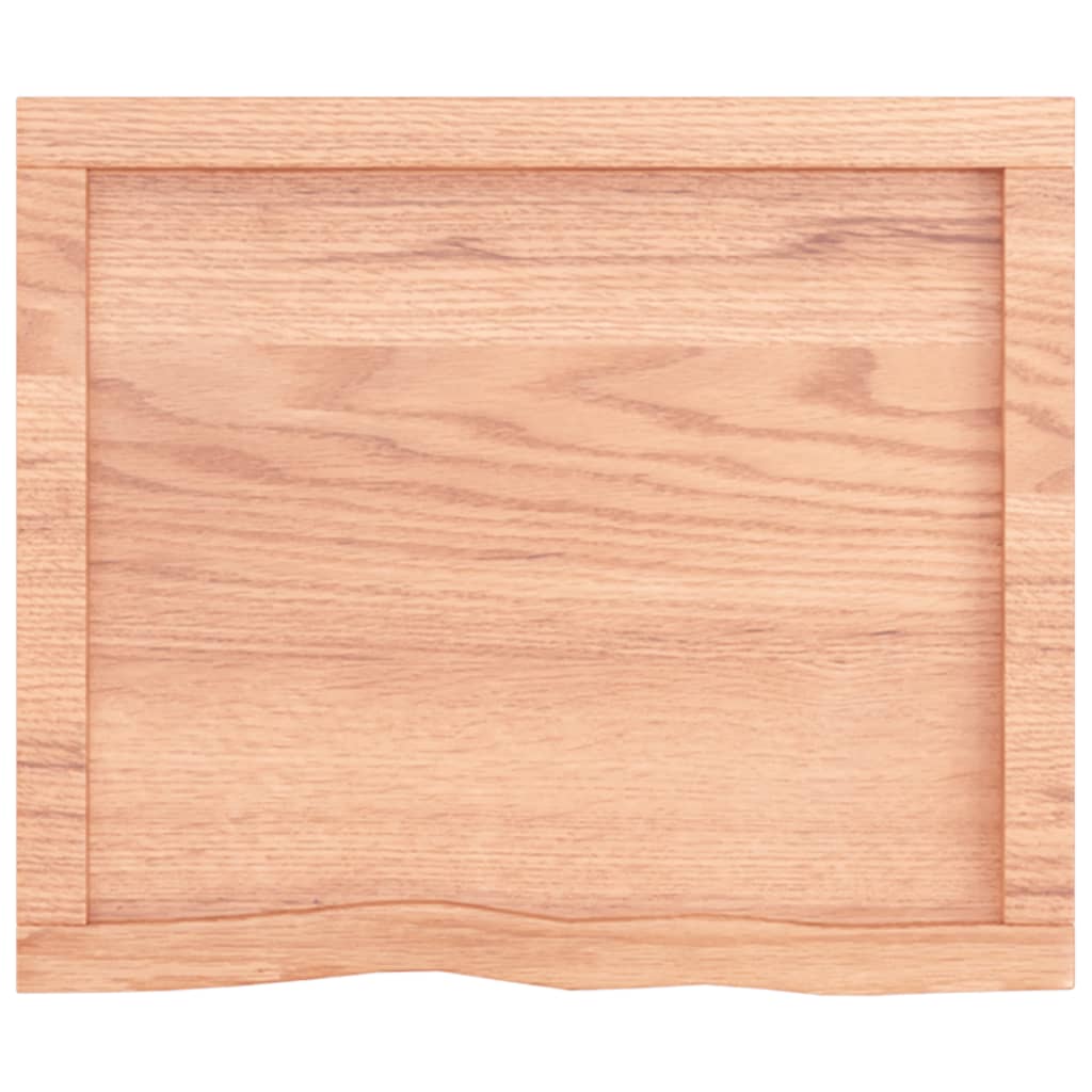 Berkfield Bathroom Countertop Light Brown 60x50x4 cm Treated Solid Wood