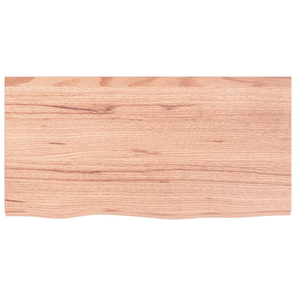 Berkfield Bathroom Countertop Light Brown 80x40x4 cm Treated Solid Wood