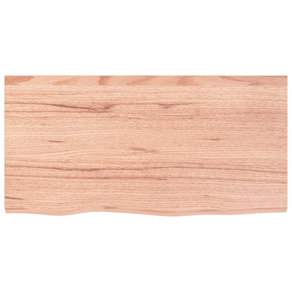 Berkfield Bathroom Countertop Light Brown 80x40x4 cm Treated Solid Wood