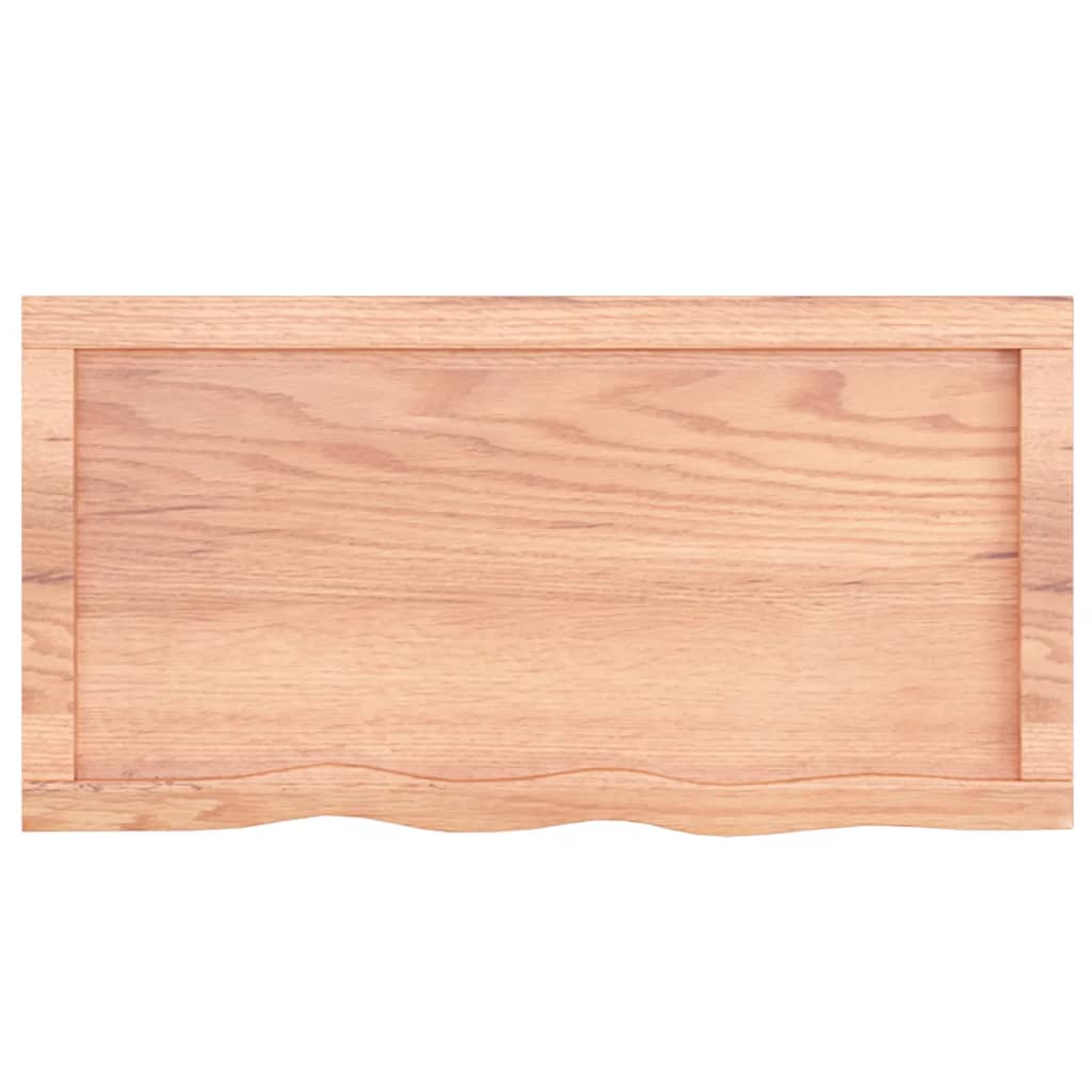 Berkfield Bathroom Countertop Light Brown 80x40x4 cm Treated Solid Wood