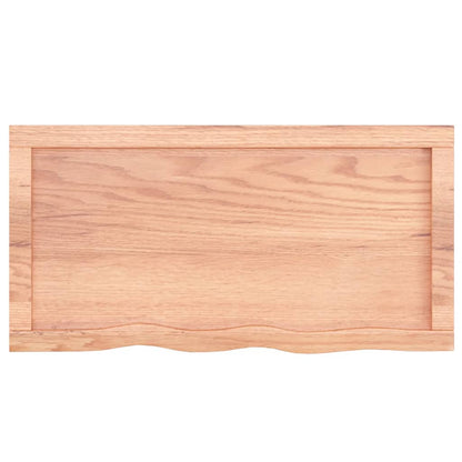 Berkfield Bathroom Countertop Light Brown 80x40x4 cm Treated Solid Wood