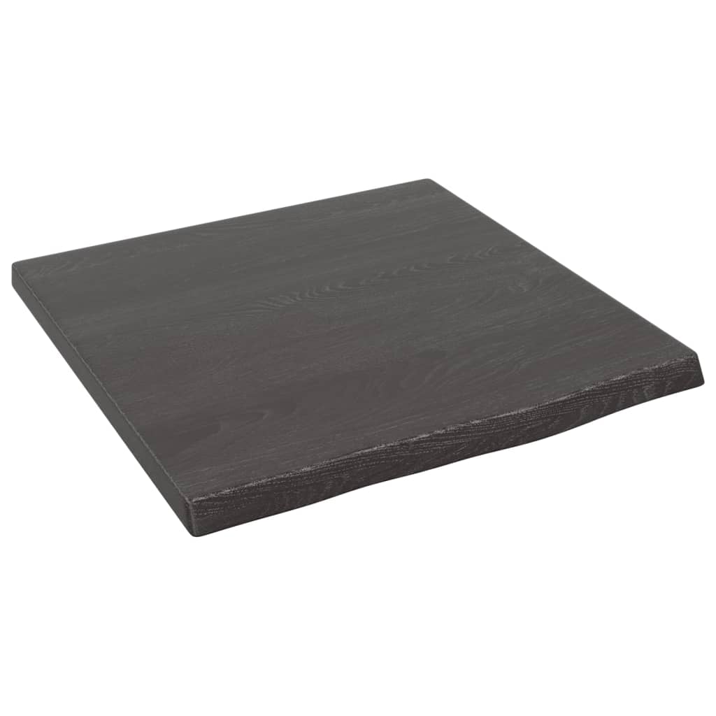 Berkfield Bathroom Countertop Dark Grey 40x40x2 cm Treated Solid Wood