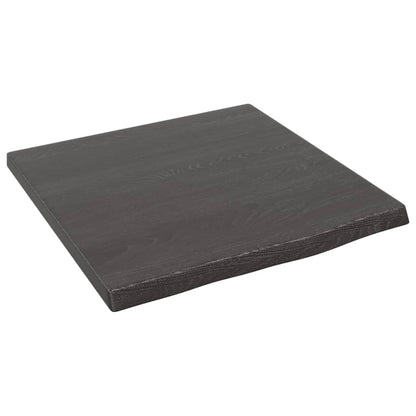 Berkfield Bathroom Countertop Dark Grey 40x40x2 cm Treated Solid Wood