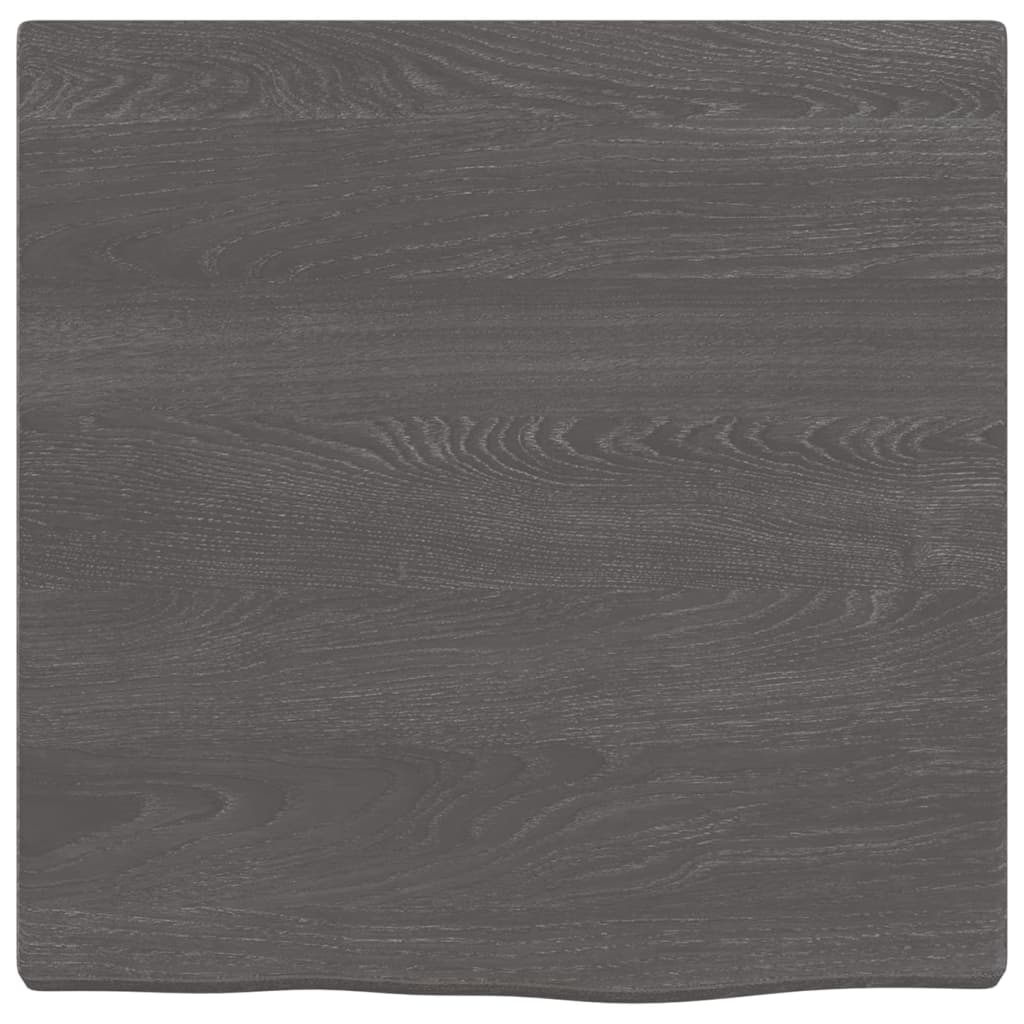 Berkfield Bathroom Countertop Dark Grey 40x40x2 cm Treated Solid Wood