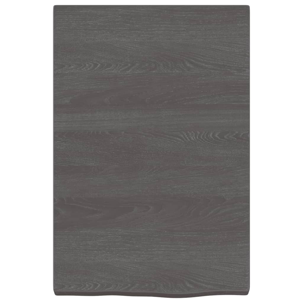 Berkfield Bathroom Countertop Dark Grey 40x60x4 cm Treated Solid Wood
