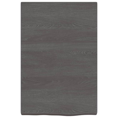 Berkfield Bathroom Countertop Dark Grey 40x60x4 cm Treated Solid Wood