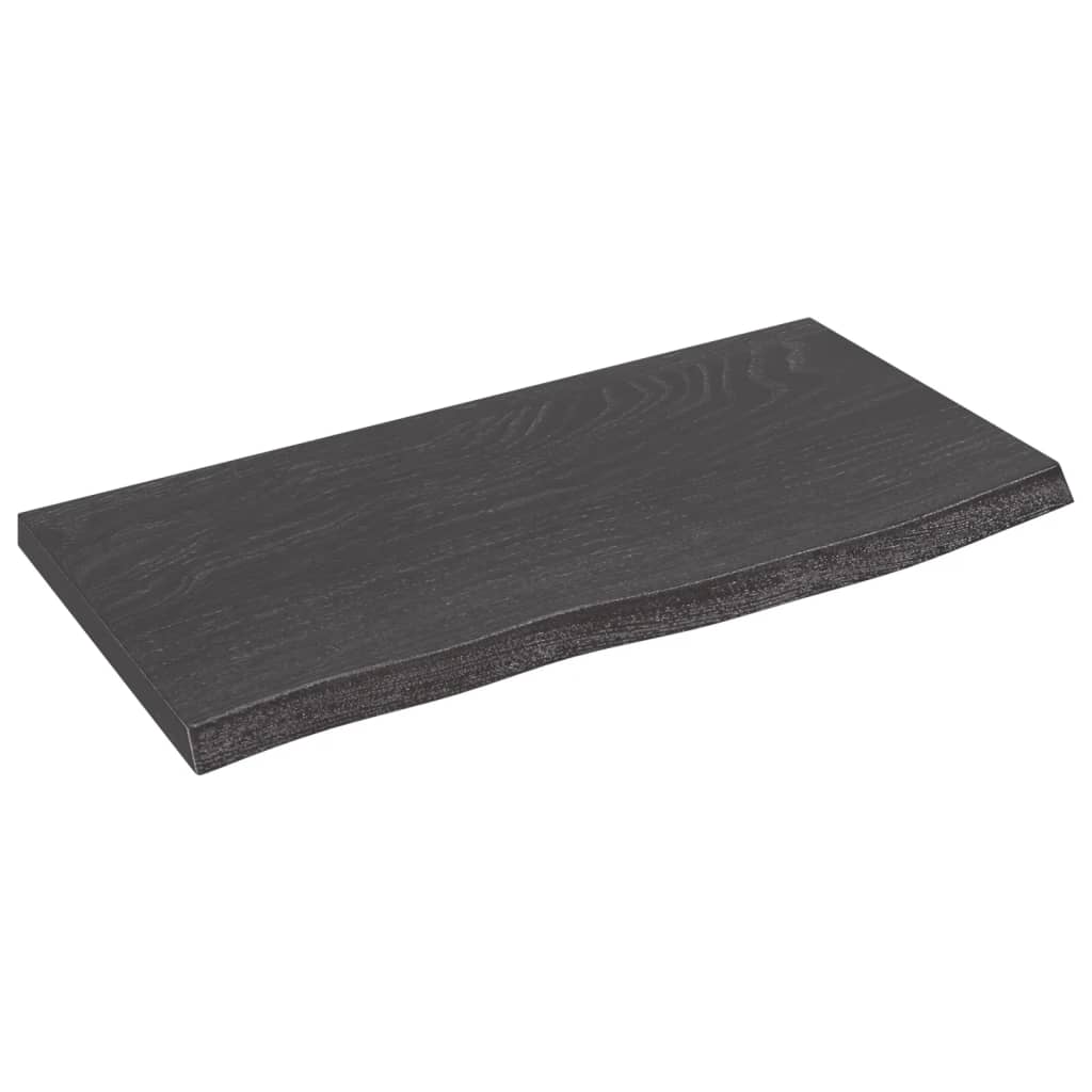 Berkfield Bathroom Countertop Dark Grey 60x30x2 cm Treated Solid Wood