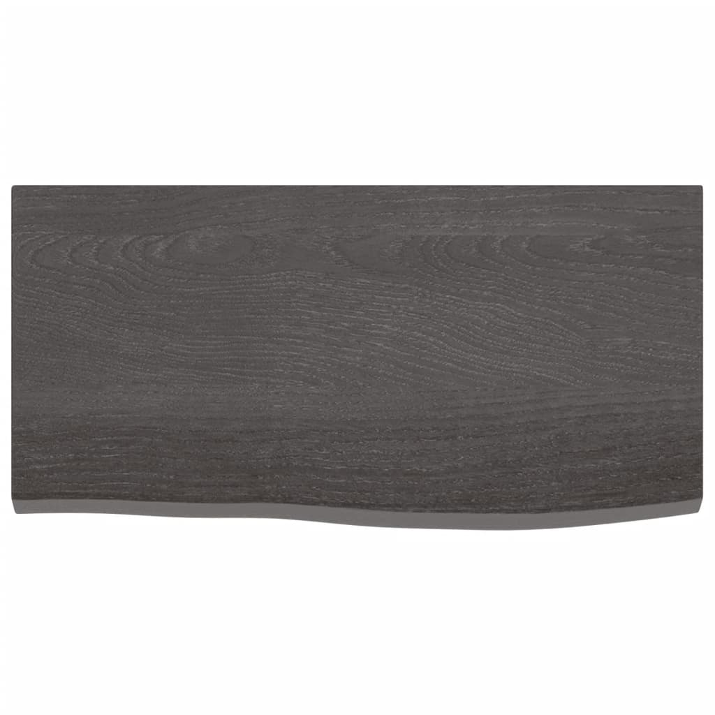 Berkfield Bathroom Countertop Dark Grey 60x30x2 cm Treated Solid Wood