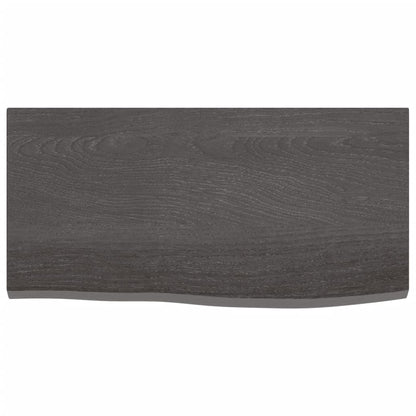 Berkfield Bathroom Countertop Dark Grey 60x30x2 cm Treated Solid Wood