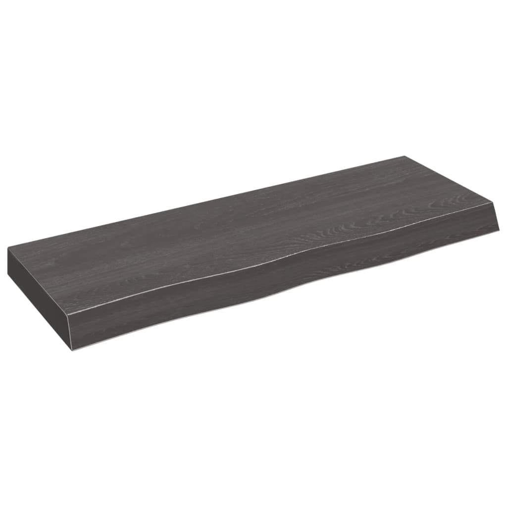 Berkfield Bathroom Countertop Dark Grey 80x30x6 cm Treated Solid Wood