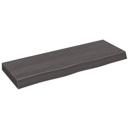 Berkfield Bathroom Countertop Dark Grey 80x30x6 cm Treated Solid Wood