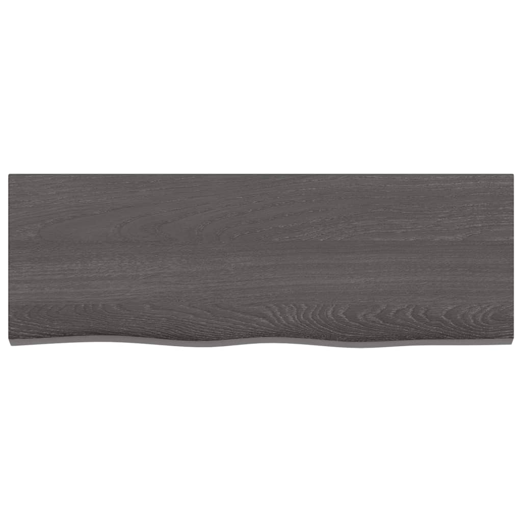 Berkfield Bathroom Countertop Dark Grey 80x30x6 cm Treated Solid Wood