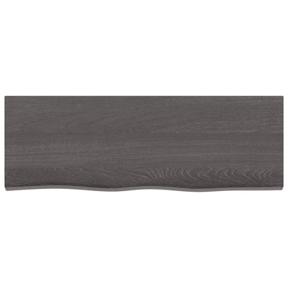 Berkfield Bathroom Countertop Dark Grey 80x30x6 cm Treated Solid Wood