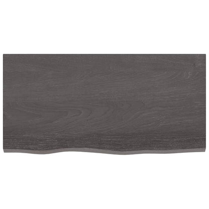 Berkfield Bathroom Countertop Dark Grey 80x40x4 cm Treated Solid Wood