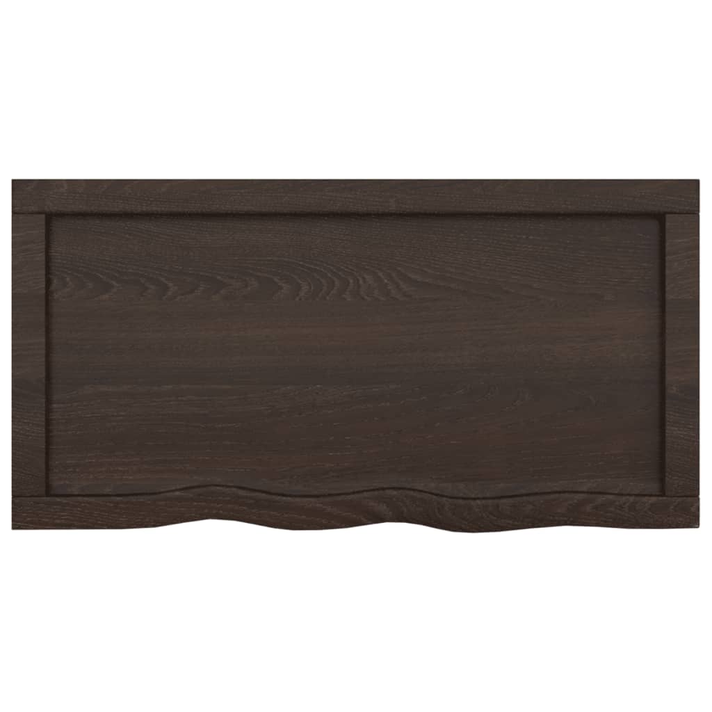 Berkfield Bathroom Countertop Dark Grey 80x40x4 cm Treated Solid Wood