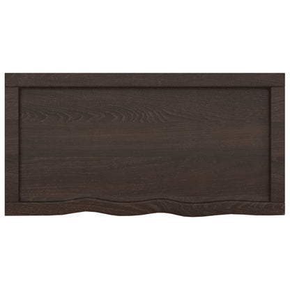Berkfield Bathroom Countertop Dark Grey 80x40x4 cm Treated Solid Wood