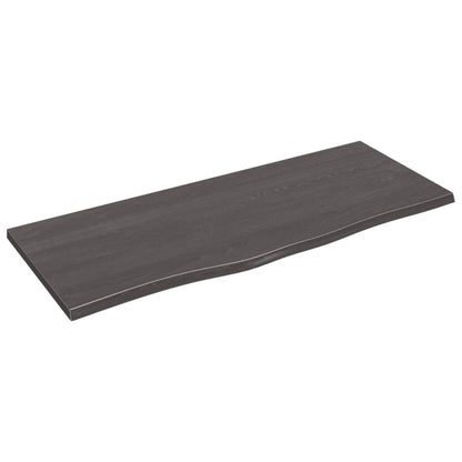 Berkfield Bathroom Countertop Dark Grey 100x40x2 cm Treated Solid Wood