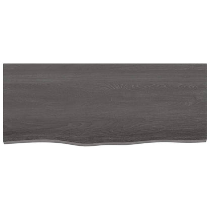Berkfield Bathroom Countertop Dark Grey 100x40x2 cm Treated Solid Wood