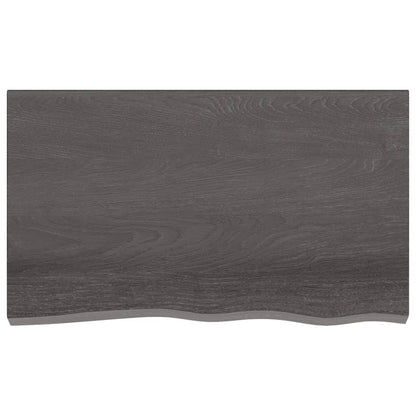 Berkfield Bathroom Countertop Dark Grey 100x60x6 cm Treated Solid Wood