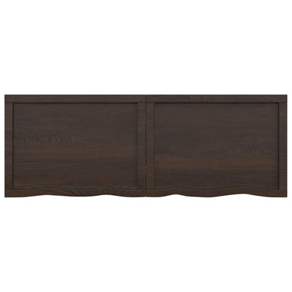 Berkfield Bathroom Countertop Dark Grey 140x50x4 cm Treated Solid Wood