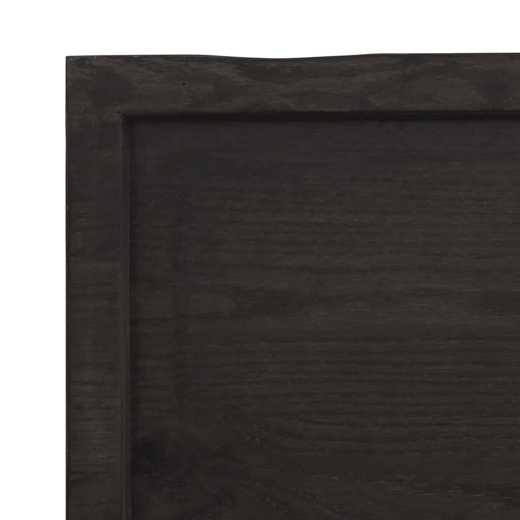 Berkfield Bathroom Countertop Dark Grey 140x50x4 cm Treated Solid Wood