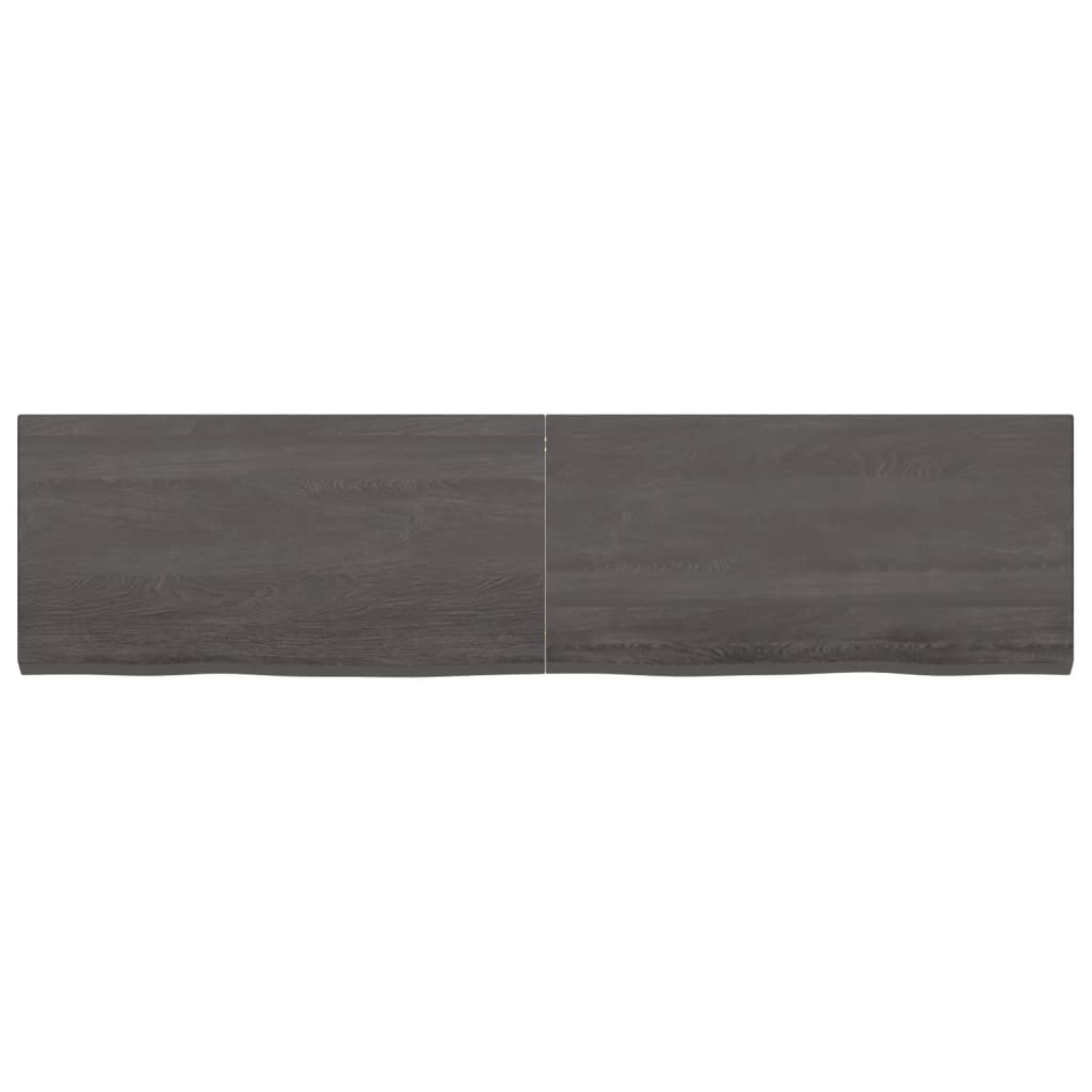 Berkfield Bathroom Countertop Dark Grey 160x40x4 cm Treated Solid Wood