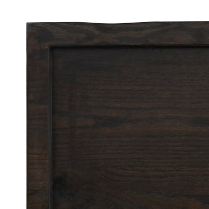 Berkfield Bathroom Countertop Dark Grey 160x40x4 cm Treated Solid Wood