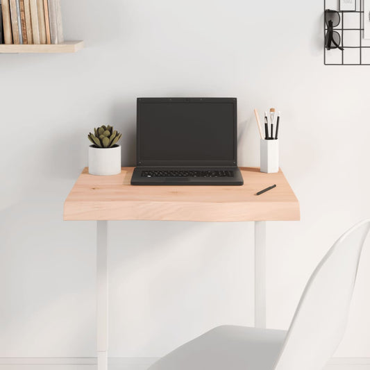 Berkfield Table Top 60x50x6 cm Untreated Solid Wood Oak