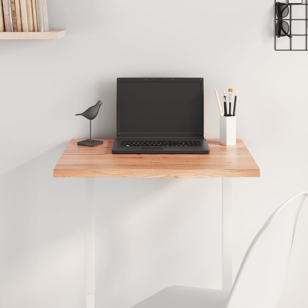 Berkfield Table Top Light Brown 60x50x2 cm Treated Solid Wood Oak