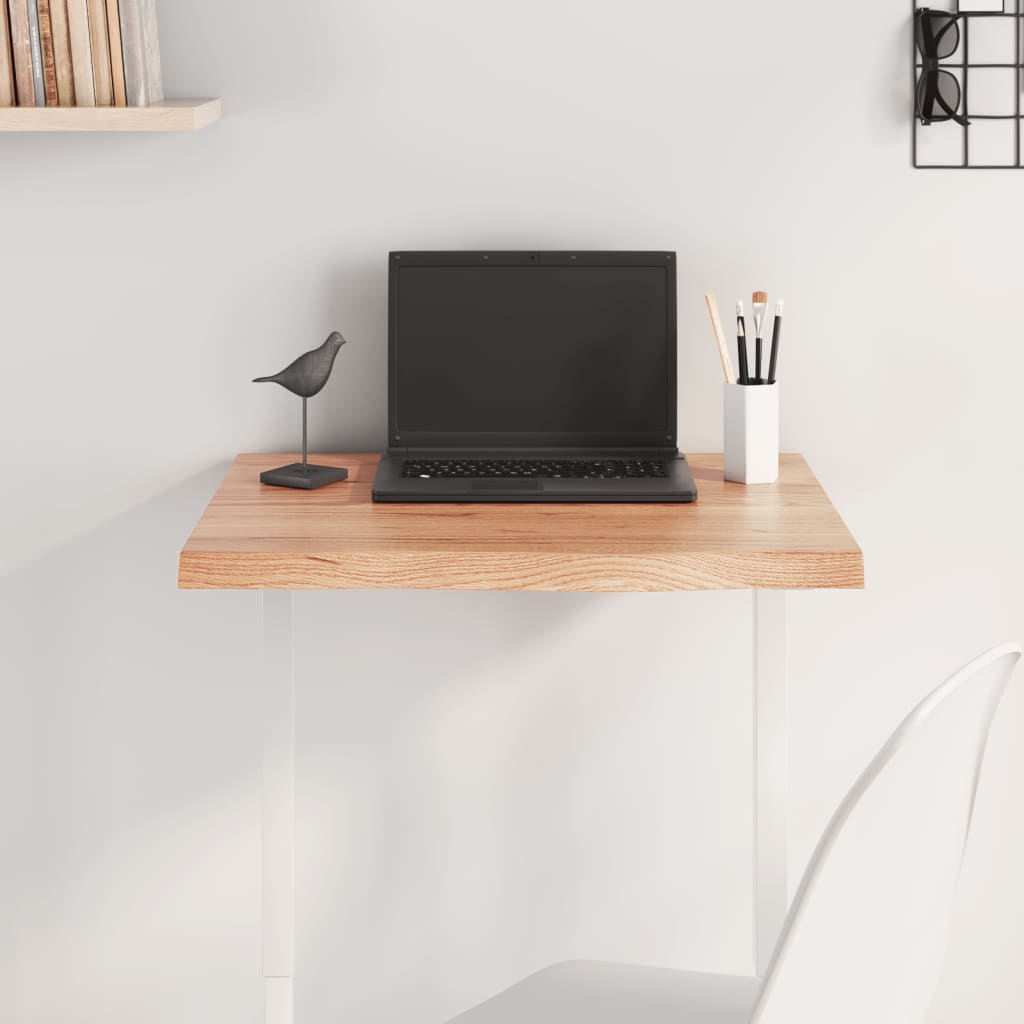 Berkfield Table Top Light Brown 60x50x4 cm Treated Solid Wood Oak