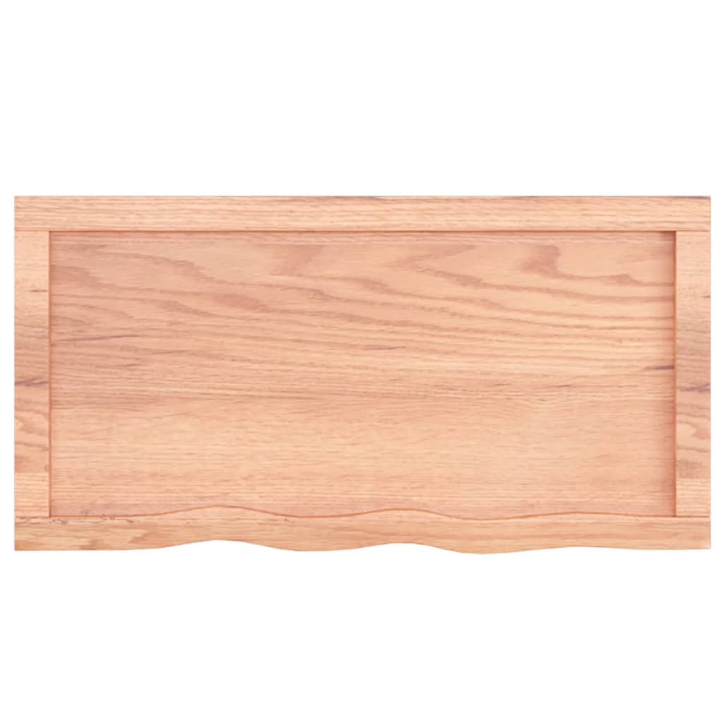 Berkfield Table Top Light Brown 80x40x4 cm Treated Solid Wood Oak