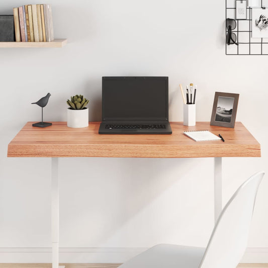 Berkfield Table Top Light Brown 100x40x6 cm Treated Solid Wood Oak