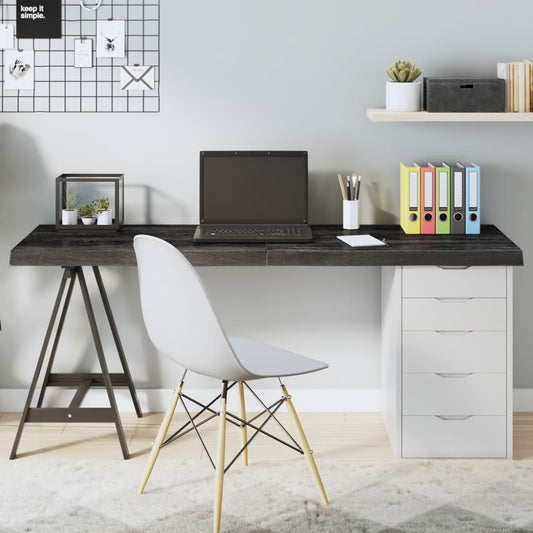 Berkfield Table Top Dark Grey 160x40x6 cm Treated Solid Wood Oak