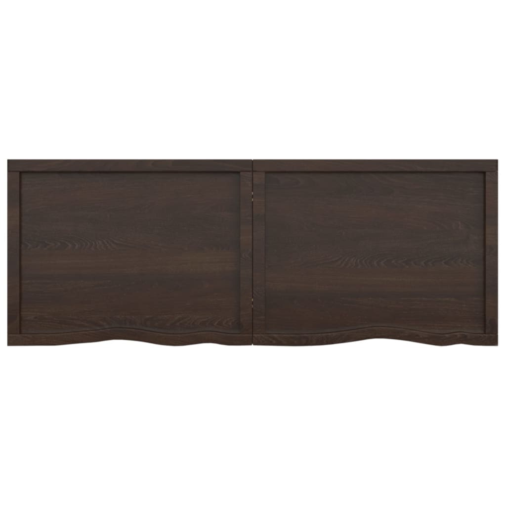Berkfield Table Top Dark Grey 160x60x4 cm Treated Solid Wood Oak