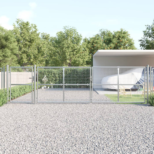 Berkfield Mesh Garden Gate Silver 500x175 cm Galvanised Steel