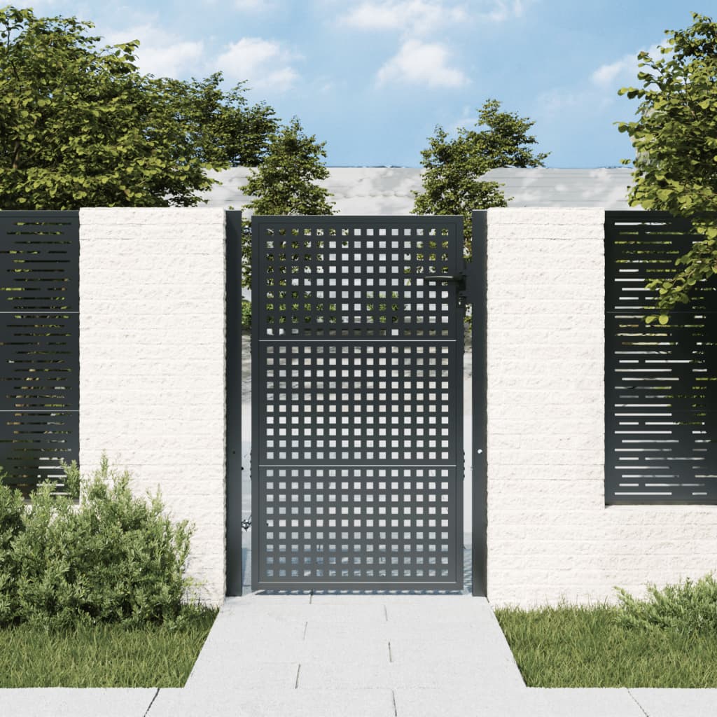 Berkfield Garden Gate Anthracite 105x175 cm Steel