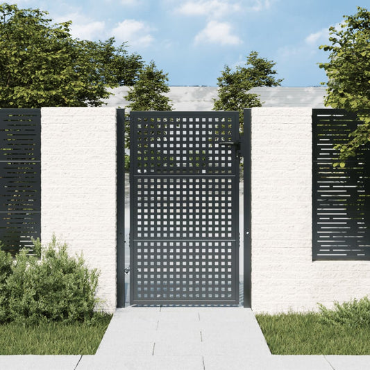 Berkfield Garden Gate Anthracite 105x175 cm Steel