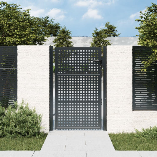 Berkfield Garden Gate Anthracite 105x200 cm Steel
