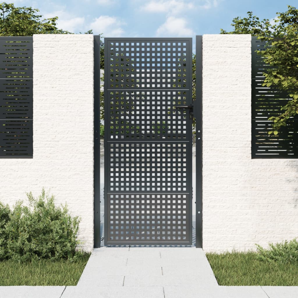 Berkfield Garden Gate Anthracite 105x250 cm Steel