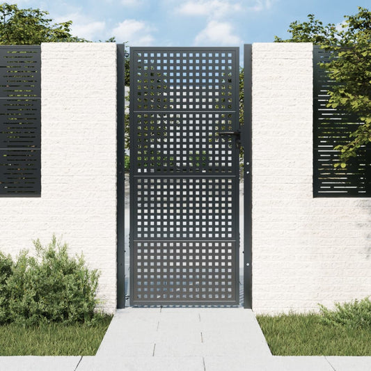 Berkfield Garden Gate Anthracite 105x250 cm Steel