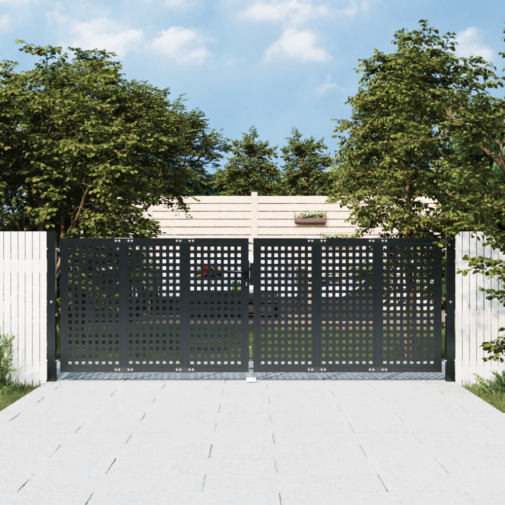 Berkfield Garden Gate Anthracite 300x150 cm Steel