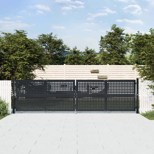 Berkfield Garden Gate Anthracite 400x150 cm Steel