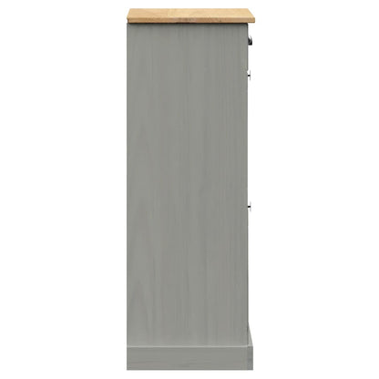 Berkfield Shoe Cabinet VIGO 60x35x96 cm Grey Solid Wood Pine