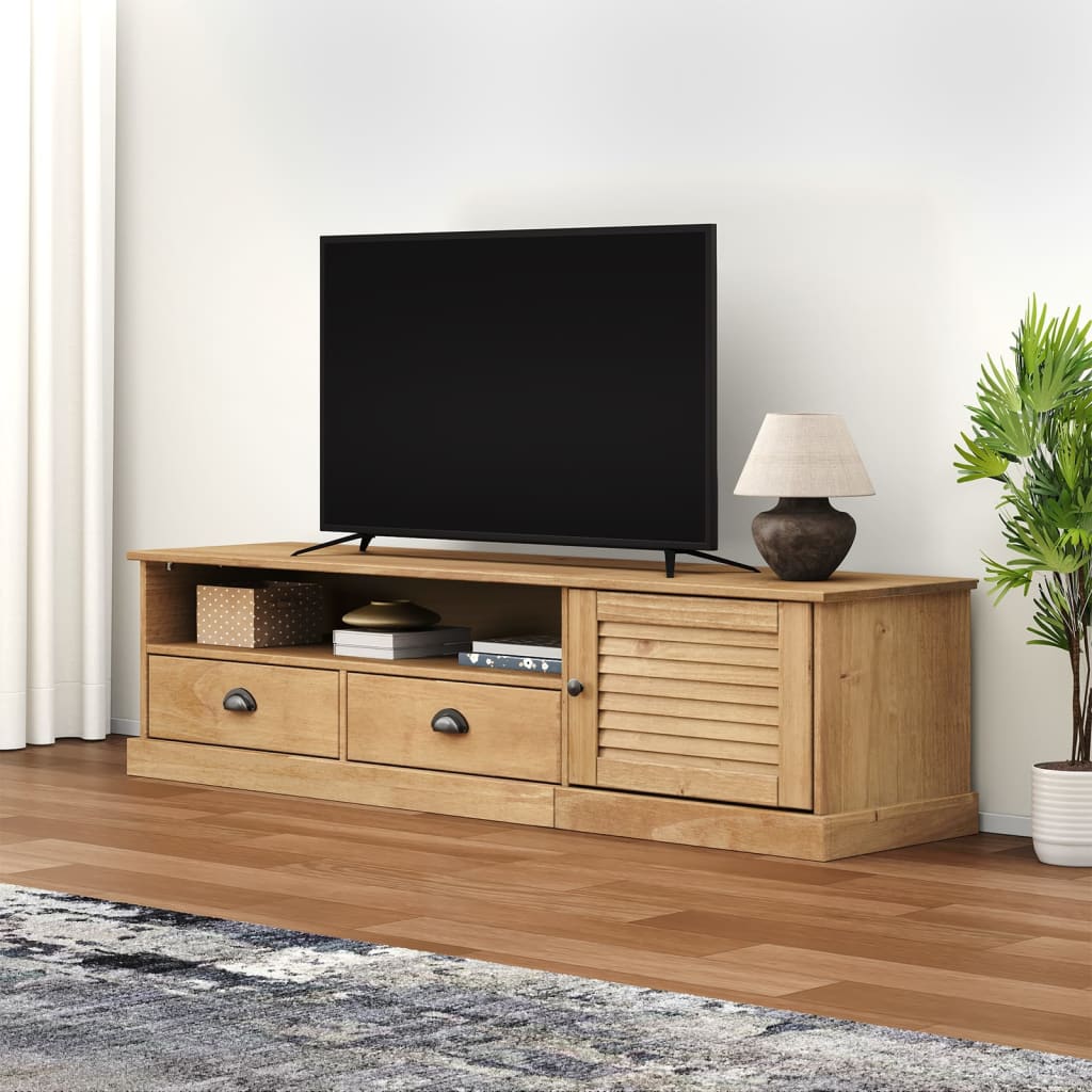 Berkfield TV Cabinet VIGO 156x40x40 cm Solid Wood Pine