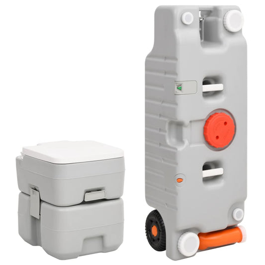 Berkfield Portable Camping Toilet and Water Tank Set