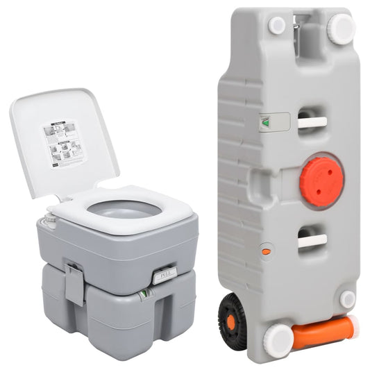 Berkfield Portable Camping Toilet and Water Tank Set